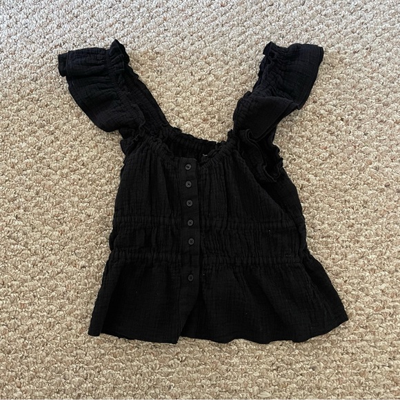 Peplum flutter sleeve blouse - Picture 3 of 7